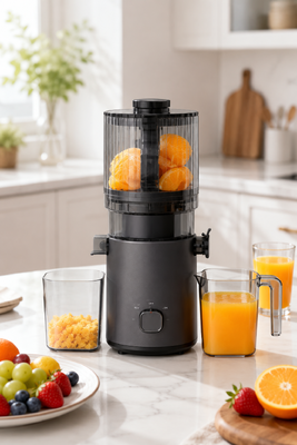 جودة  Fresh Smart HJ303 Extra-Wide Slow Masticating Juicer – The Juice Revolution Starts Here with 155mm Chute, 2400ml Hopper, 200W Cold Press & Self-Cleaning مصنع
