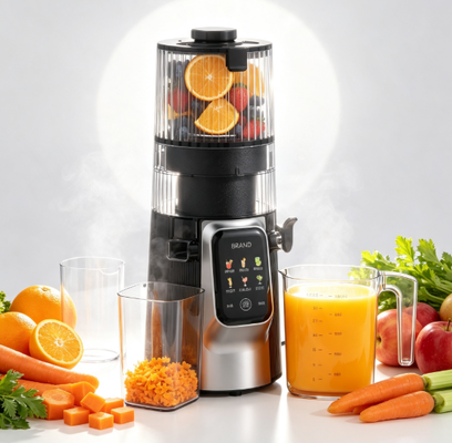 عصير مضغ بطيء من نوع Smart HJ102D 6 في 1 جديد آلة واحدة، إمكانيات صحية لا نهاية لها مع 135 ملم المظلة العريضة، 200 واط الصحافة الباردة والتنظيف الذاتي