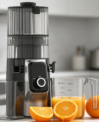 عصير التضغيس البطيء من نوع Smart HJ102C الطازج - عصير يساعدك على بناء عادات صحية بثلاثة سرعات قابلة للتعديل، ومظلة واسعة 135 ملم، وصمامات باردة 200 واط وتنظيف ذاتي