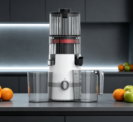 عصارة بطيئة ذكية Fresh Smart HJ102B - الحل الكامل للعائلة مع أمان Pro-Lock، فتحة 135 ملم، ضغط بارد 200 واط وتنظيف ذاتي لجميع الأعمار