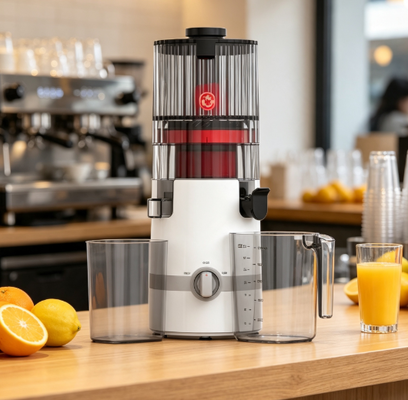 عصير التضغيس البطيء من نوع Smart HJ102B الطازج إصدار آمن للأسرة مع نظام أمان مزدوج القفل، 135mm المزلق العريض، 200W محرك الصحافة الباردة ووظيفة التنظيف الذاتي