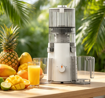 عصير مضغ بطيء من نوع Smart HJ102A الطازج الصديق للبيئة مصدر الصبغة الباردة ذو الطاقة الفعالة 200W مع 135 ملم واسع، مواد خالية من BPA، 72 ساعة للحفاظ على العصير الطازج،تصميم النفايات الغذائية الصفر
