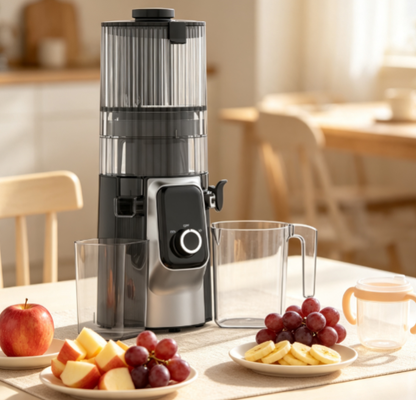 طازج Smart HJ102C عصير مضغ صغير بطيء ️ خفيف الوزن 3.39 كجم، تصميم توفير المساحة للمطبخ الحديث
