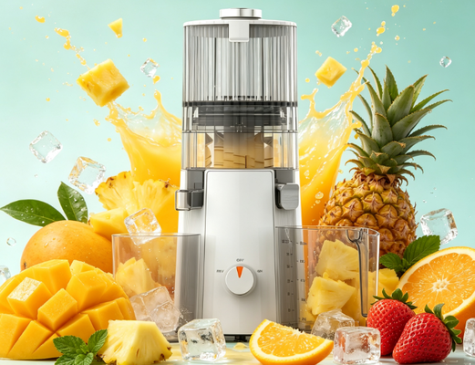 عصير منزلي من نوع Smart HJ102A بطيء التضغغط مع 135mm واسع الصدر، 200W محرك، خالية من BPA (نموذج: HJ102)